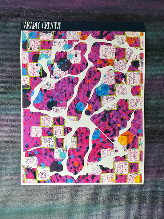 Pink Painted Check Rips