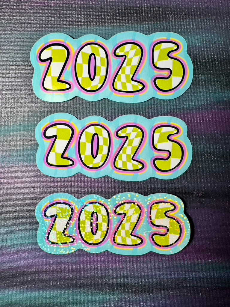 Checked 2025 die cut