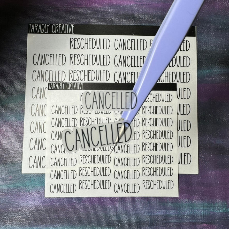 Tarably Styled Cancelled/Rescheduled