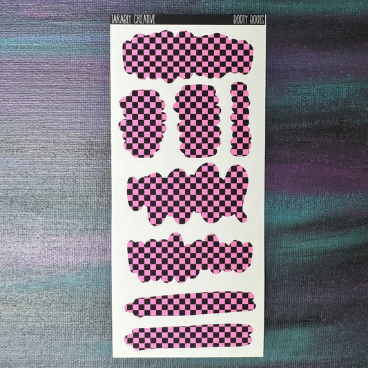 Booty Boots Medium Checkered Rips