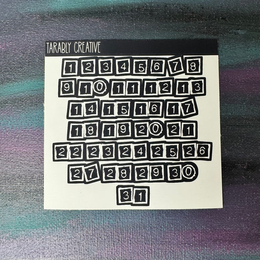White/black Blok Nums