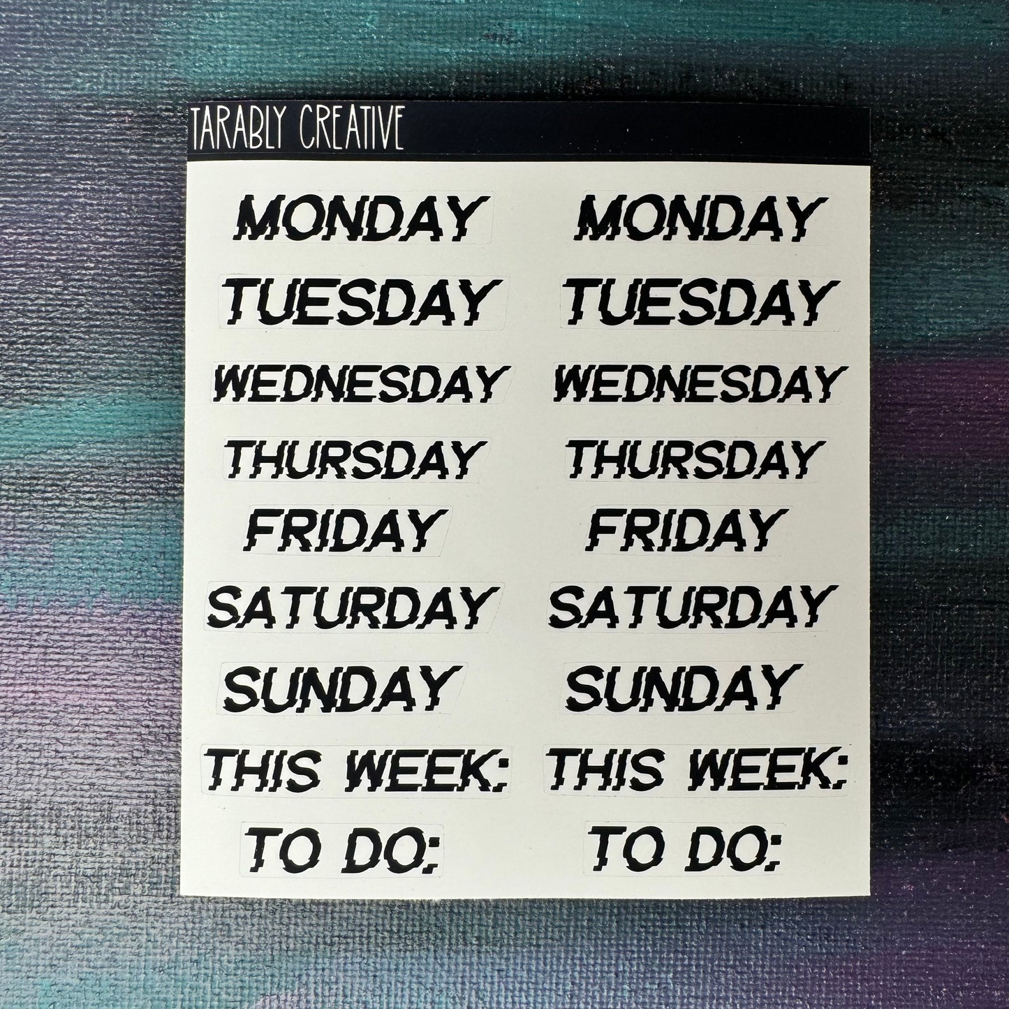 Glitchy Days of the Week (Choose)