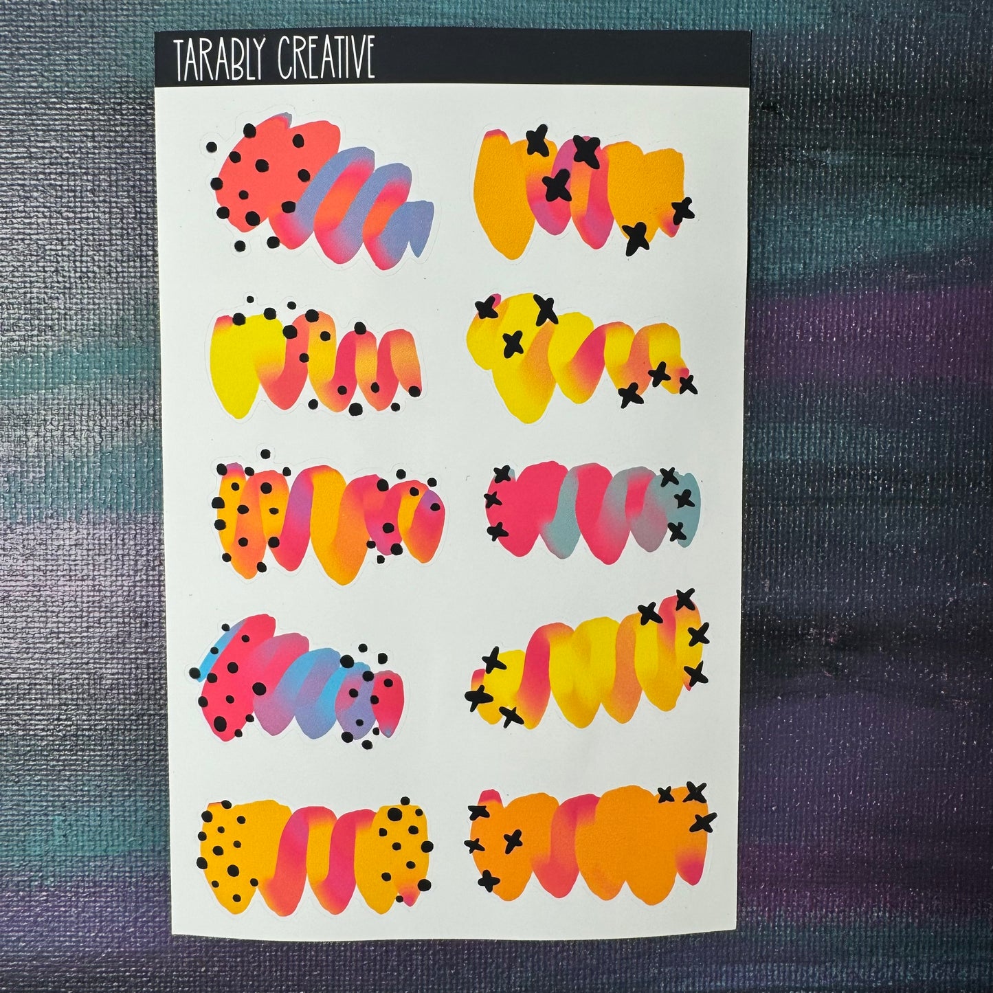colorful swatches