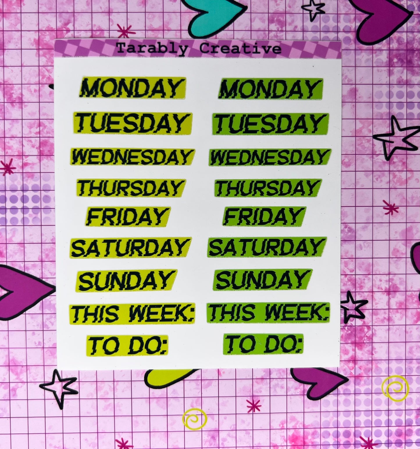 Glitchy Days of the Week (Choose)
