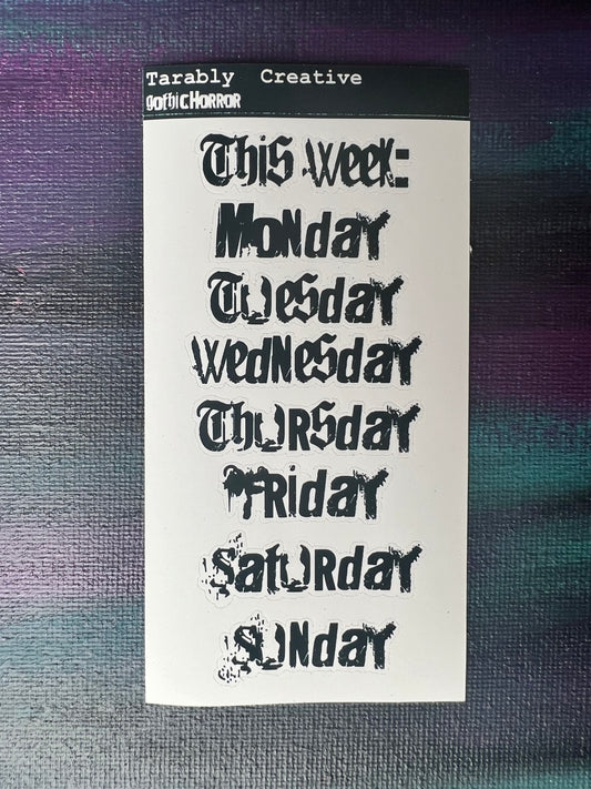 Gothic Horror Week Days