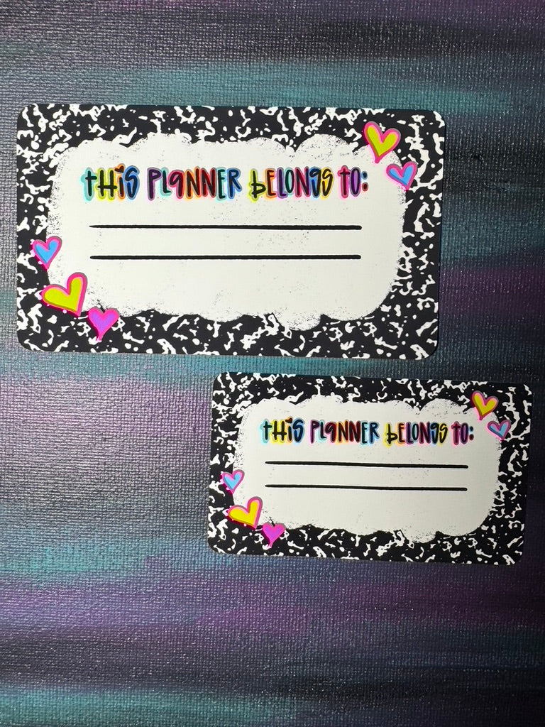 planner name tag