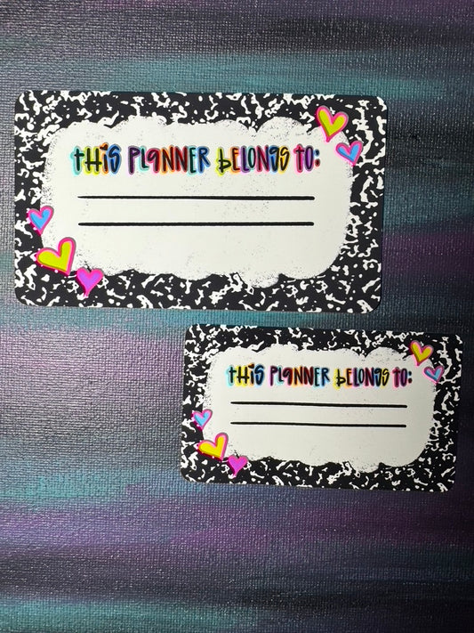 planner name tag